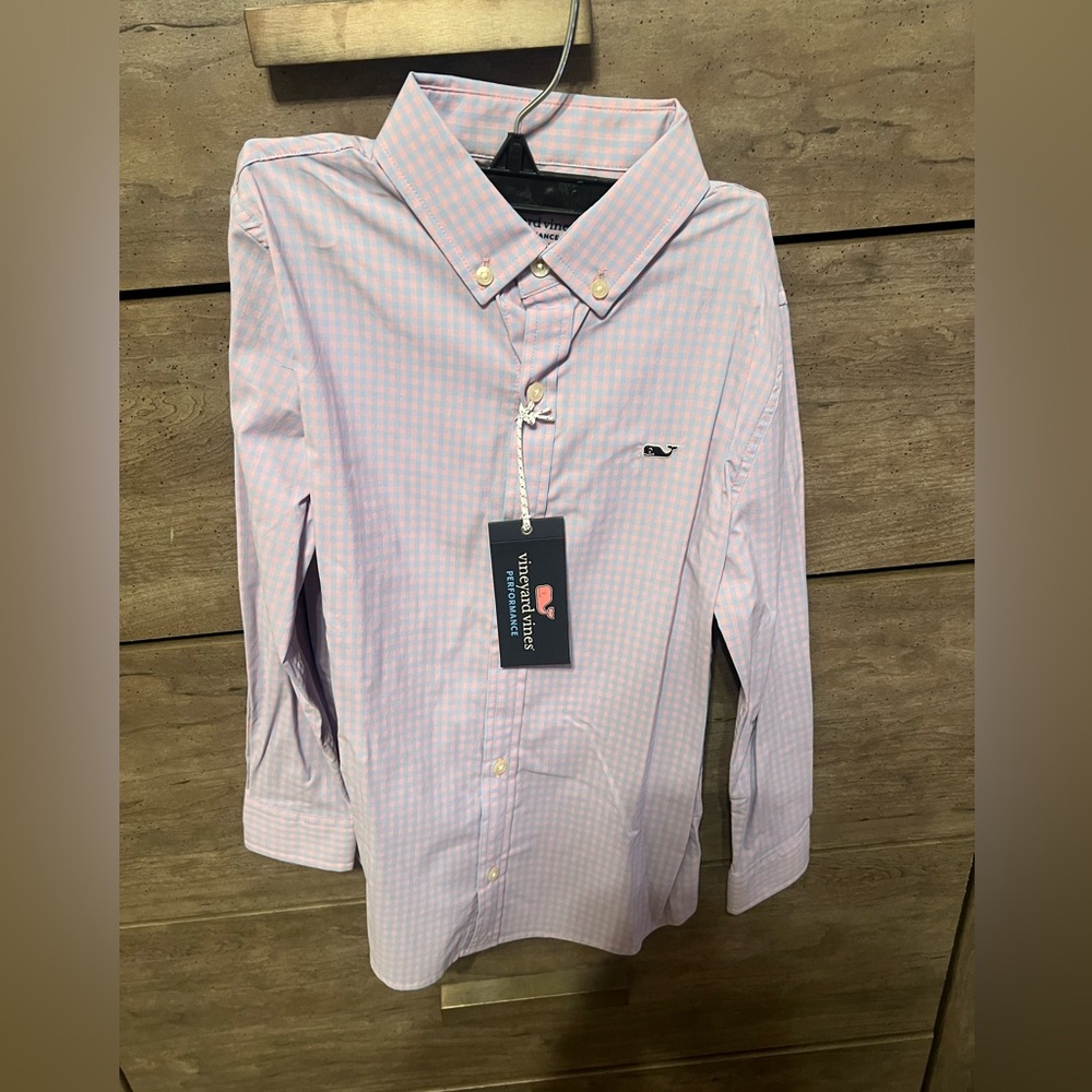 Vineyard Vines Boys Performance Button Down Size 7